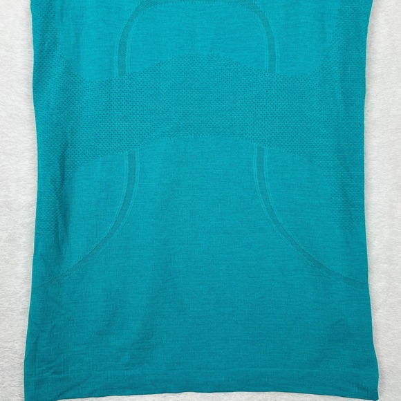 Lululemon Tank Top Shirt Womens 4 Green Turquoise Racerback Gym Training Yoga - Picture 3 of 9